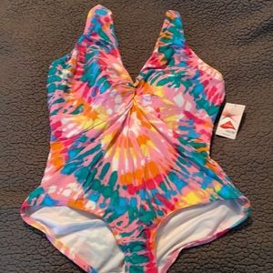 Land’s End Tie Dye One Piece Swimsuit Size 20